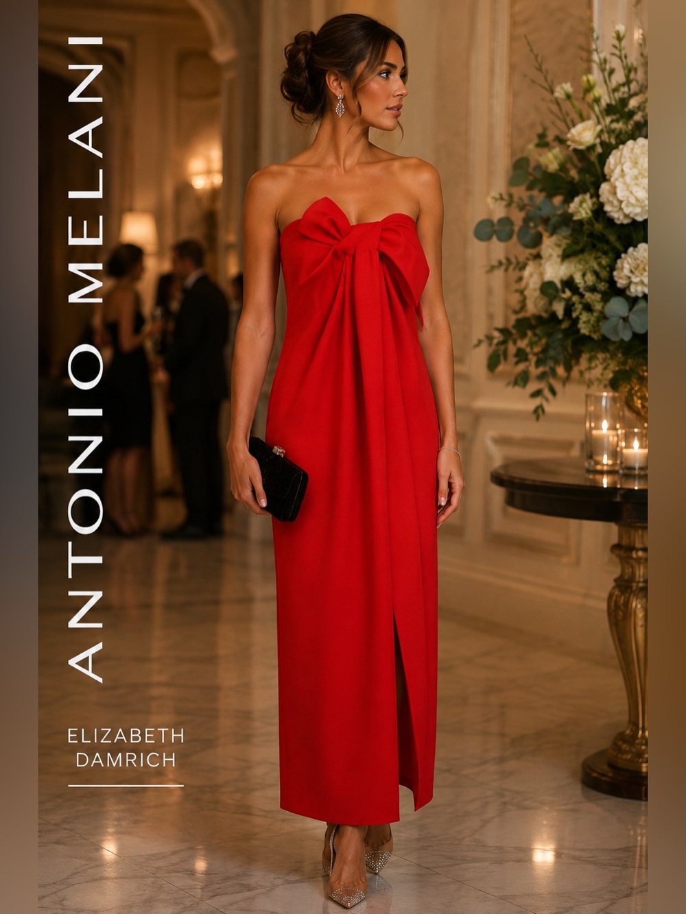NWT, Antonio Melani × Elizabeth Damrich Radzwill Crepe Strapless Dress Size 6 - Picture 4 of 13